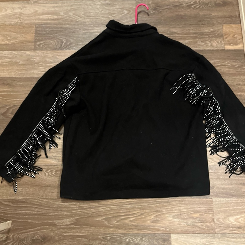 ☀️ Black jacket with Silver Fringe☀️ - Picture 10 of 10
